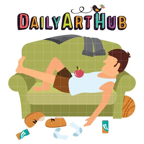 Lazy Day Clip Art Set – Daily Art Hub // Graphics, Alphabets & SVG