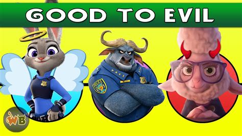 Zootopia Characters: Good to Evil (By: WickedBinge) – Zootopia News Network