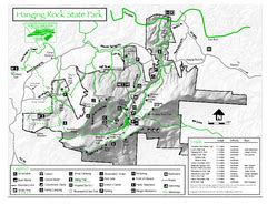 Hanging Rock State Park map - Danbury NC 27016 • mappery