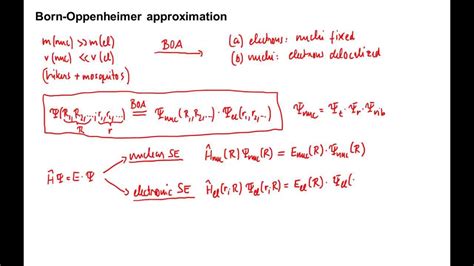 455: Born-Oppenheimer approximation - YouTube