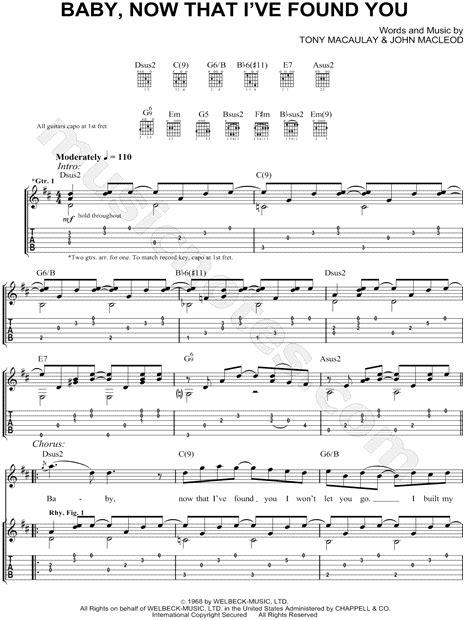 Alison Krauss "Baby, Now That I've Found You" Guitar Tab in D Major - Download & Print - SKU ...