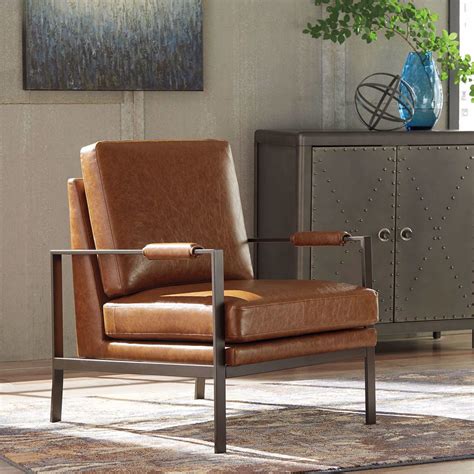 Brown Faux Leather Accent Chair | A3000029 | Lifestyle Furniture The ...