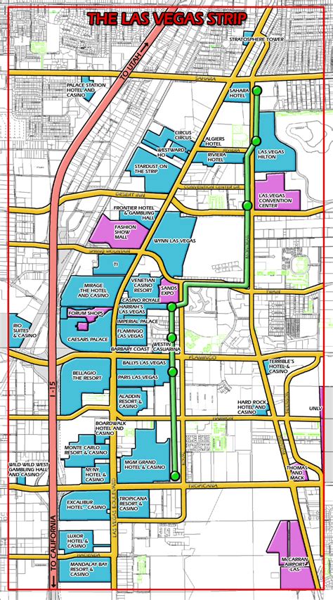 Hotel Las Vegas Strip Map - rvbangarang.org