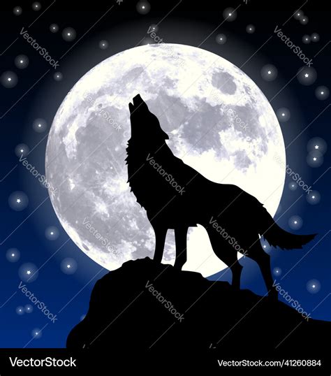 Howling Wolf Silhouette