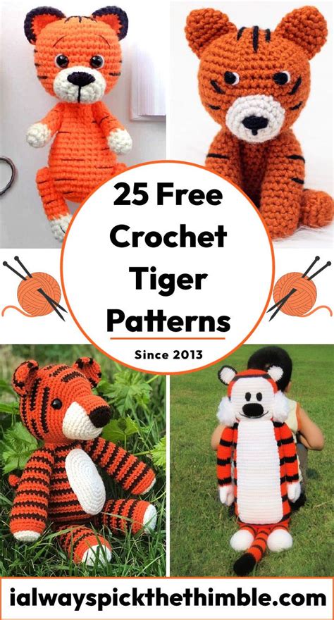 25 Free Crochet Tiger Patterns (Amigurumi Pattern)