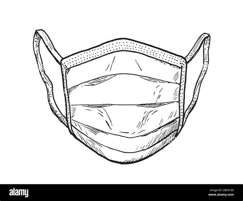 Drawing of classic surgical mask Stock Vector Image & Art - Alamy