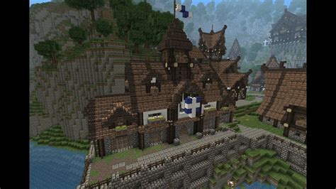 Minecraft - Gundahar Tutorials - Medieval Townhall Part 1 - YouTube