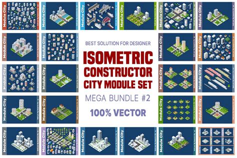 City Isometric Illustration Bundle · Creative Fabrica