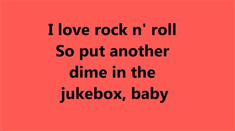 Joan Jett I Love Rock N Roll lyrics | Rock n roll, Love rocks, Lyrics