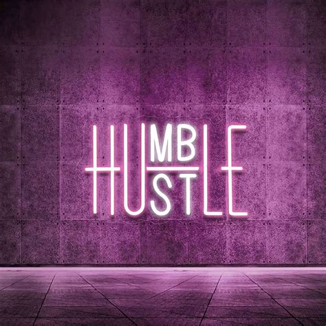 Hustle LED Neon Sign for Wall Decor, Humble LED Neon Lights Party ...