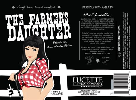 Lucette Brewing Farmer's Daughter Blonde Ale - Beer Street Journal