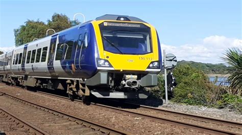 Northern Trains class 195 departing Grange-Over-Sand for Barrow-In-Furness - YouTube