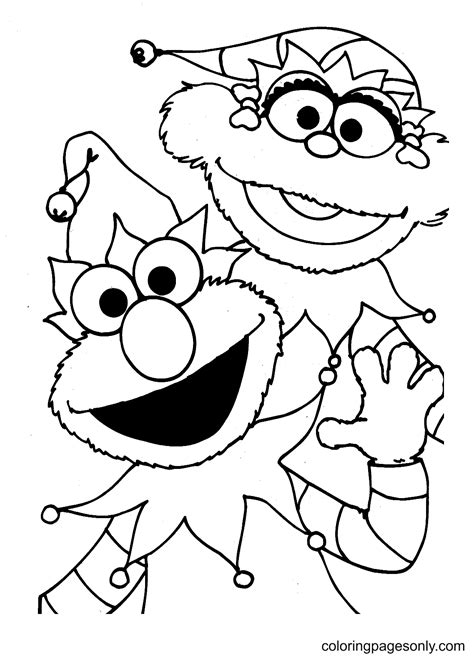 Elmo and Abby Coloring Page - Free Printable Coloring Pages