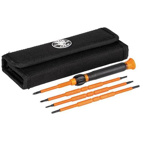 Klein Tools 8-in-1 Insulated Precision Screwdriver with Case 32584INSR ...