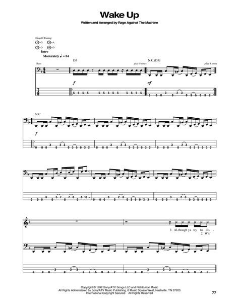 Wake Up by Rage Against The Machine - Bass Tab - Guitar Instructor