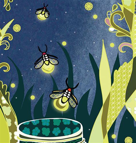 Fireflies PRINT 8x10 Firefly Cynla Art Woodland Modern - Etsy