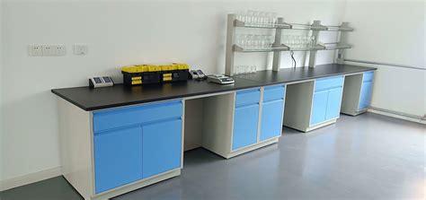 2019 Direct Factory Price 7200mm Long Steel Lab Table Side Lab Bench Laboratory Wall Bench From ...