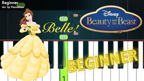 [Beginner] Belle - Beauty and the Beast | Piano Tutorial with Finger Numbers - YouTube