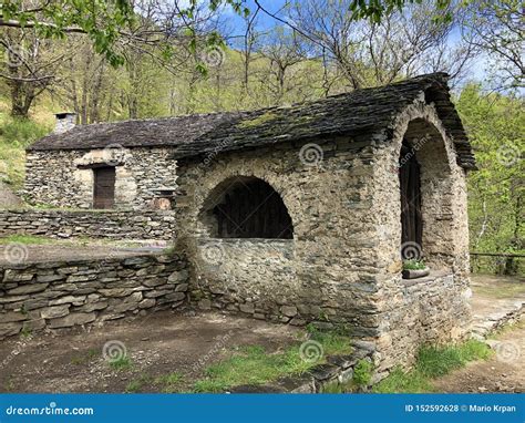 Rural Traditional Architecture with Livestock Farms in the Ticino River Valley Stock Photo ...