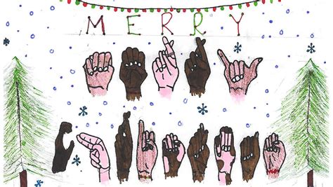 WFISD student's "Merry Christmas" design in sign language won contest