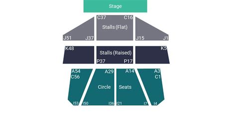 White Rock Theatre, Hastings Seating Map