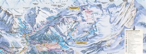 Saas Fee Trail Map • Piste Map • Panoramic Mountain Map