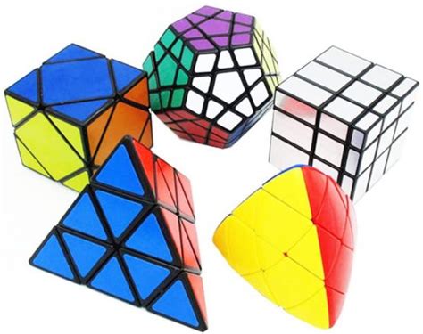 5 Packed, Magic Cube Puzzle Set of Pyraminx, Meganminx, Skewb ...