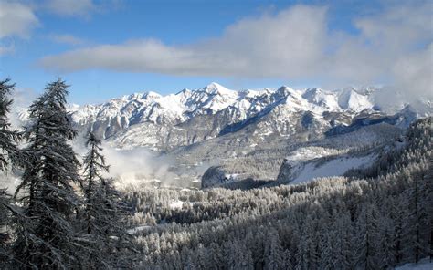 winter, Mountains, Snow, Forest HD Wallpapers / Desktop and Mobile ...