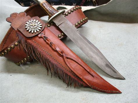 Bowie Knife Sheath, Russell Green River Knife Sheath, SASS Cowboy Action Sheath | eBay | Bowie ...