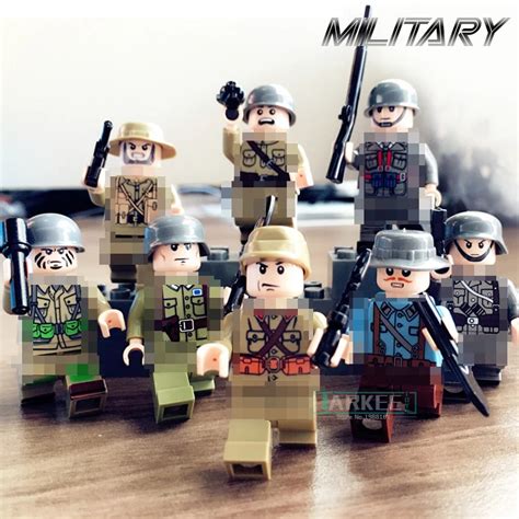 Aliexpress.com : Buy 8pcs/set WW2 Army Soldiers Action Figures Military Building Blocks Toys ...