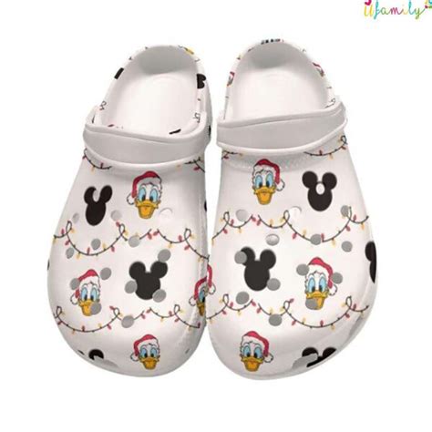 Santa Donald Duck Mickey Head Christmas Lights Crocs - Discover Comfort ...