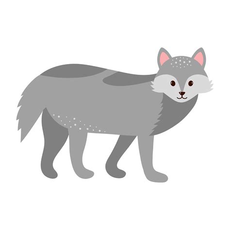 Cute wolf. Cartoon forest animal. illustration. 44254324 Vector Art at ...