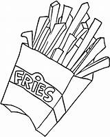 French Fries Coloring Page sketch template