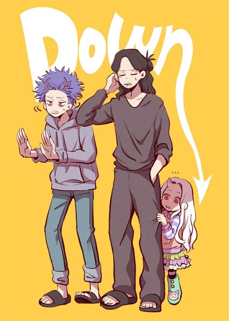 Down,Aizawa,Shinsou and Eri | Gambar karakter, Gambar, Seni anime