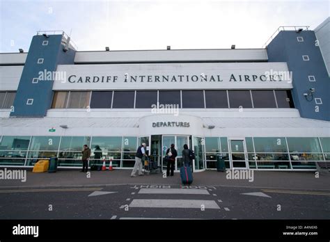 cardiff international airport glamorgan south wales main entrance to ...