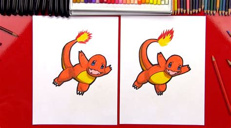 How To Draw Charmander Pokemon - Art For Kids Hub