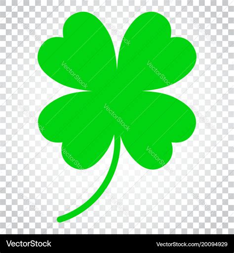 Four leaf clover icon clover silhouette simple Vector Image