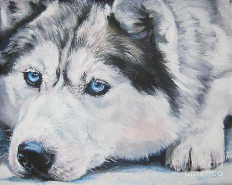 Siberian Husky Up Close Painting - Siberian Husky Up Close Fine Art ...