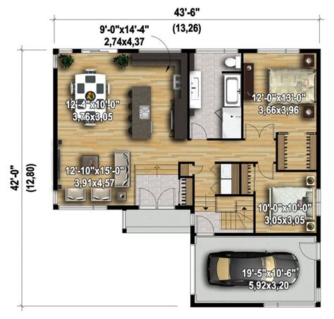 11144 | Planimage | Loft house design, Ranch style house plans, Contemporary house plans