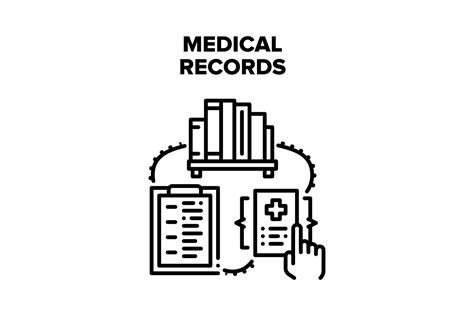 Medical Records Vector Black Graphic by pikepicture · Creative Fabrica