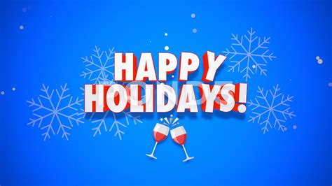 Animated closeup Happy Holidays text on blue background Stock Footage #AD ,#Happy#Holidays# ...