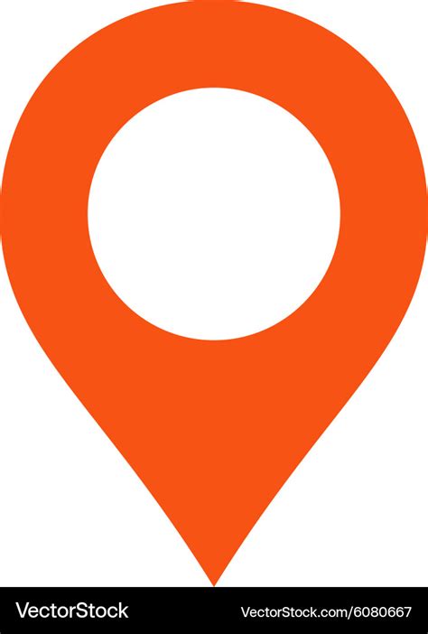 Map Marker flat orange color icon Royalty Free Vector Image