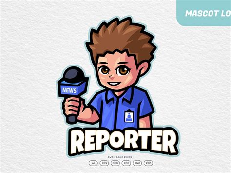 Reporter Mascot Logo by Mockup Templates on Dribbble