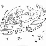Alien Spaceship Coloring Pages sketch template