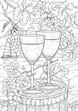 Wine For Two Printable Adult Coloring Page From Favoreads  Etsy sketch template