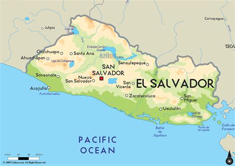 Road Map of El Salvador and El Salvador Road Maps