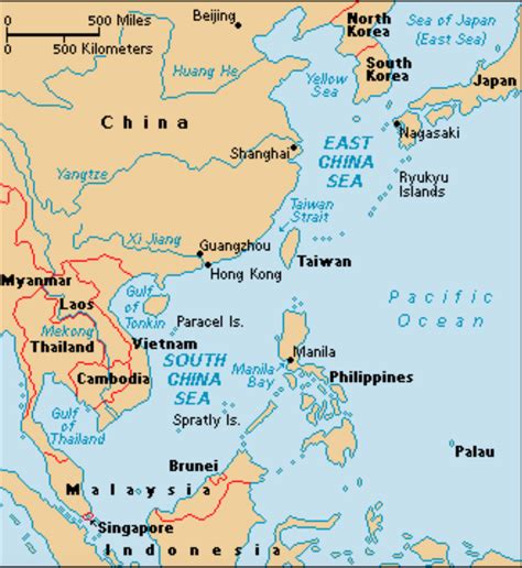 Map Of China Taiwan Philippines - Middle East Political Map