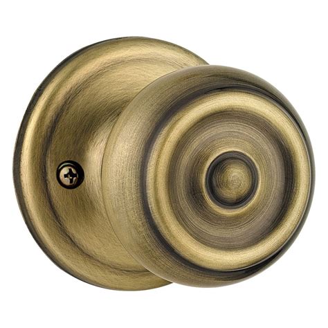 Kwikset Signature Phoenix Antique Brass Dummy Door Knob at Lowes.com