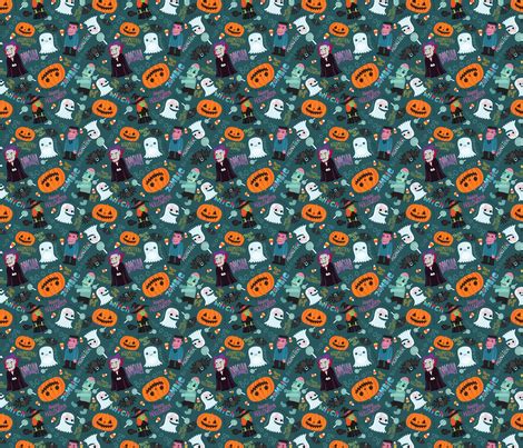 Halloween pattern fabric - kostolom3000 - Spoonflower