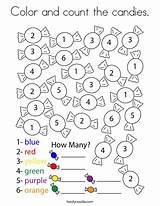 Color And count The Candies Coloring Page  Twisty Noodle sketch template